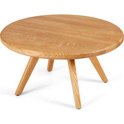 Aemely® 'Carpenter' Handmade Salontafel  - Massief Eiken Naturel, Rond 80cm