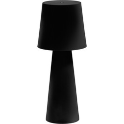 Kave Home - Grote tafellamp voor buiten Arenys van zwart geverfd metaal