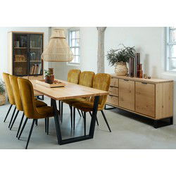 Eettafel Naturel - 90x180x3,5cm - Eikenhout - Tafel Reno