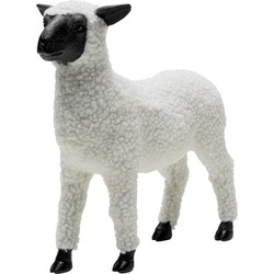 Decofiguur Happy Sheep Wool White 28cm