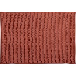 MSV Badkamerkleed/badmat - kleedje voor op de vloer - terracotta - 60 x 90 cm - Microvezel - Badmatjes