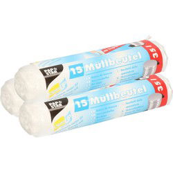 Papstar Vuiniszakken - 45x stuks - transparant - 35 liter - Vuilniszakken