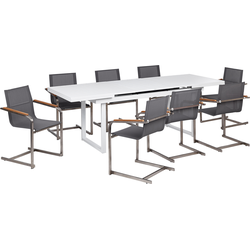 VALCANETTO/COSOLETO - 8-zits Tuinset - Wit/Grijs - Aluminium