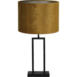 Tafellamp Shiva/Gemstone - Zwart/Goud - Ø30x62cm