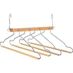 Luxe kledinghanger/broekhanger voor 4 broeken/shirts 42 x 45 cm - Kledinghangers