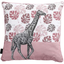 Madison - Sierkussen Giraffe Pink - 50x50 - Roze