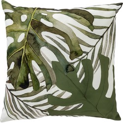 Dutch Decor LUCIANO - Outdoor Kussenhoes 45x45 cm - waterafstotend en uv-bestendig - Olive Branch - groen - Dutch Decor