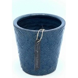 Villa Pottery  Blauwe Pot Cordoba - Blauwe Pot 18x18x18 hoog