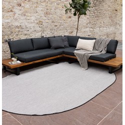 Buitenkleed Ovaal Mono - Zwart/Wit - Dubbelzijdig - EVA Interior - Polypropyleen - 240 x 340 - (XL)