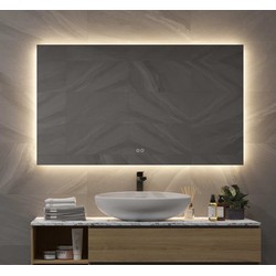 Badkamerspiegel 100 x 80 cm - LED Verlichting en Anti Condens Verwarming