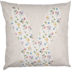 Clayre & Eef Kussenhoes  45x45 cm Beige Polyester Konijn Sierkussenhoes