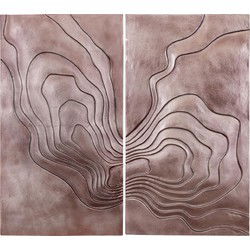 PTMD Wandpaneel Erike - 100x2x90 cm - Aluminium - Brons