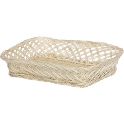 Broodmand rechthoekig - 22 x 30 x 6 cm - mandje rotan/riet - broodmand