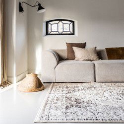 Vintage vloerkleed Arya bruin/beige Beige,Bruin - Polypropyleen - 235 x 320 cm