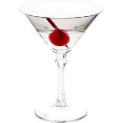 Martini cocktailglas - 20 cl/200 ml - transparant kunststof - feest cocktail glazen - Cocktailglazen