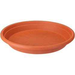 5 stuks - Universele schotel rond 17cm terra - elho