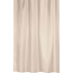 MSV Douchegordijn met ringen - beige - gerecycled polyester - 180 x 200 cm - wasbaarA A  - Douchegordijnen