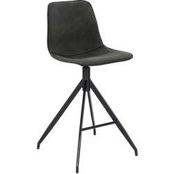 Monaco Counter Chair - Counter Chair in microfiber, gray with black legs, HN1229