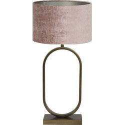 Tafellamp Jamiri/Gemstone - Ant, Brons/ Oud roze - Ø30x67cm