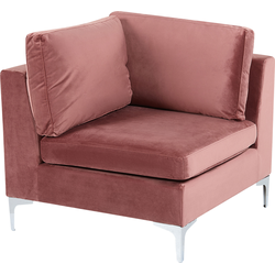 EVJA - Hoekstuk - Roze - Fluweel