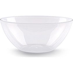 Plasticforte Serveerschaal/saladeschaal - D26.5 x H12 cm - kunststof - transparant - Serveerschalen