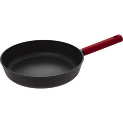 Koekenpan - Alle kookplaten geschikt - zwart/rood - dia 29 cm - Koekenpannen