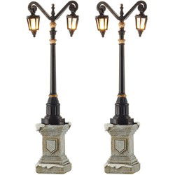 Twee klassieke lantaarnen 14,5 cm hoog