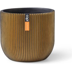 Pot bol Groove 8x7 zwart goud