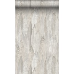 Origin Wallcoverings eco-texture vliesbehang bladeren warm grijs - 53 cm x 10,05 m - 347372