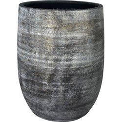 HS Potterie Vaas Zwart - Cement Miami - H30
