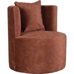 LABEL51 Fauteuil Evy - Rust - Velours - 65 cm