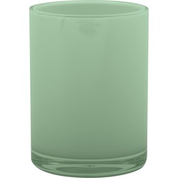 MSV Badkamer drinkbeker Aveiro - PS kunststof - groen - 7 x 9 cm - Tandenborstelhouders