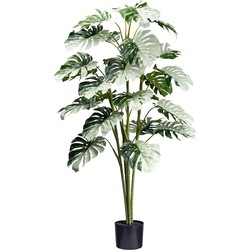 Kopu® Kunstplant Monstera Variegata Half Moon 140 cm - 25 bladeren