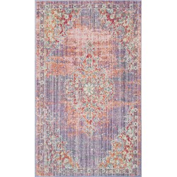 Safavieh Boho Chic Indoor Woven Area Rug, Windsor Collection, WDS317, in Lavender & Fuchsia, 122 X 183 cm