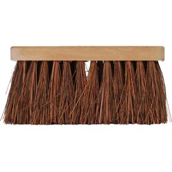 Talen Tools bezemkop - bruin - FSC hout - 28 cm - buitenbezem - Bezem