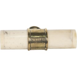 Clayre & Eef Deurknop  6 cm Beige Metaal Rechthoek Meubelknop