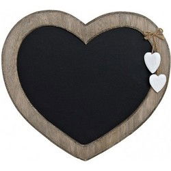 Memo krijtbord - hart vorm - 27 cm - 30 x 27 cm - wanddecoratie - Krijtborden