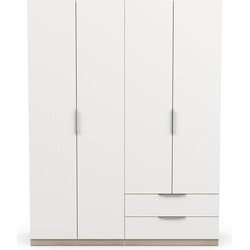 Kast met 4 deuren en 2 laden Ghost - L157,3 cm