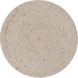 Kave Home - Takashi rond vloerkleed van 100% grijs wol,, Ø 200 cm