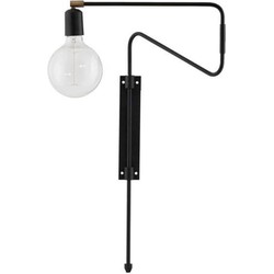 House Doctor Wandlamp Swing zwart 35cm