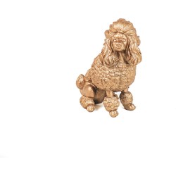 Housevitamin French Poodle Dog - Gold - 21,5x13x26,5cm