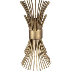 Clayre & Eef Wandlamp  22x22x46 cm Goudkleurig Ijzer Muurlamp
