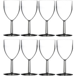 Rosti Mepal Wijnglazen - 8x - kunststof - 300 ml - 8 x 16 cm - Wijnglazen