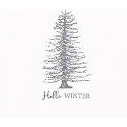 Clayre & Eef Servetten Papier Set van 20 33x33 cm Wit Winter