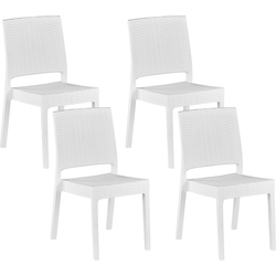 FOSSANO  - Tuinstoel set van 4 - Wit - Synthetisch materiaal