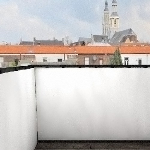 Balkonschermen egaal wit (100x250cm Enkelzijdig) - 