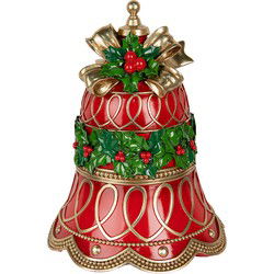 Clayre & Eef Kerstdecoratie Beeld Bel Ø 32x41 cm Rood Kunststof