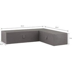 Hoes voor loungeset 235x235 cm grijs - Madison