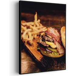 Muurwerken Akoestisch Schilderij - Burger Plank - Geluidsdempend Wandpaneel - Wanddecoratie - Geluidsisolatie - BASIC (AW 0.65) XXL (107X150)