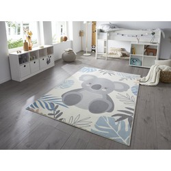 Kindervloerkleed - Design Kids Koala Grijs/Blauw - 80 X 150 CM